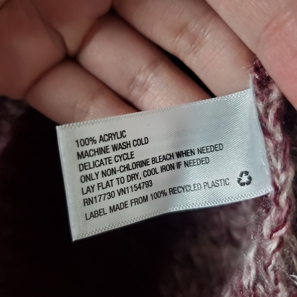 Knox Rose burgundy cowlneck cable knit sweater NWT - Picture 8 of 9